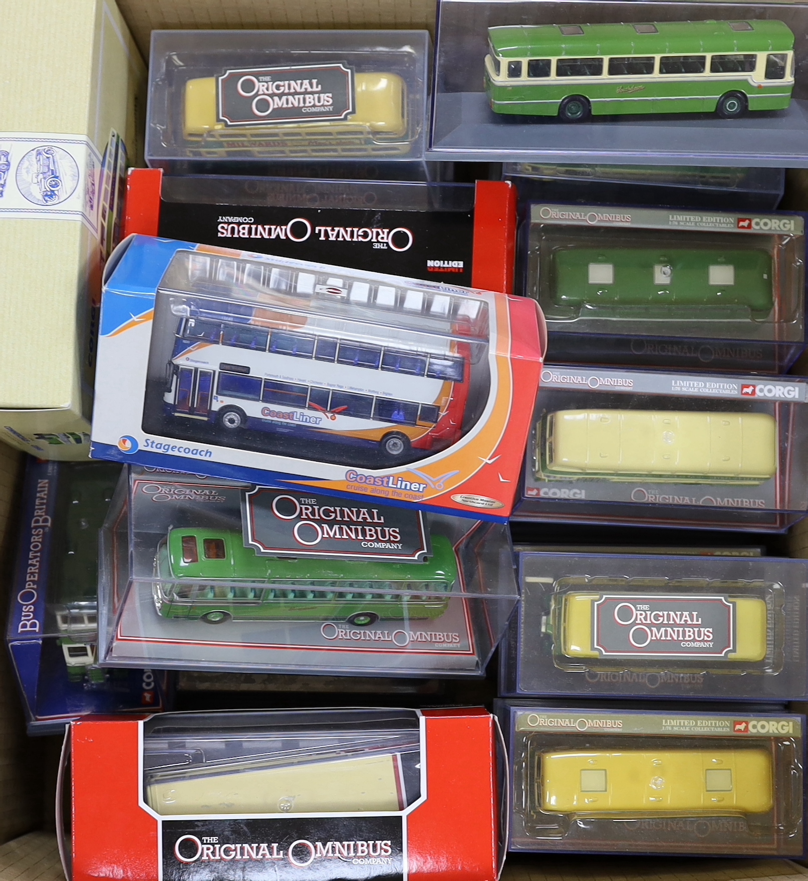 A collection of Creative Master, Corgi OOC and Corgi buses and coaches, all Brighton & Hove or Southdown liveries, (24)